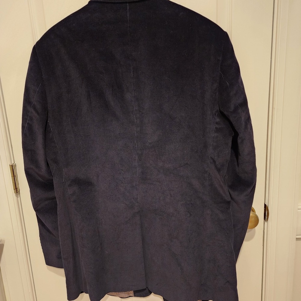 Saddlebred Corduroy Sports Coat Blazer Dark Blue/Navy 44L Dapper business - Picture 8 of 10